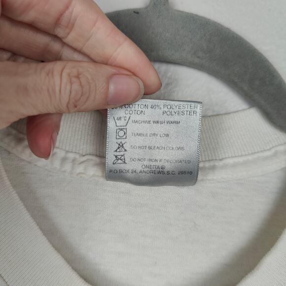 Vintage Tobacco Use Prevention Information Graphic T-Shirt Size Large White LA - Picture 3 of 8